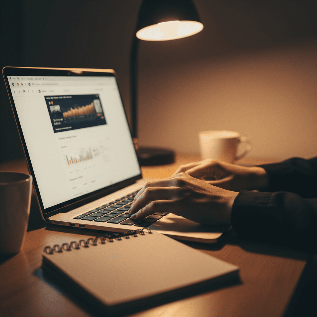 Shayan B2B founder working on website optimization